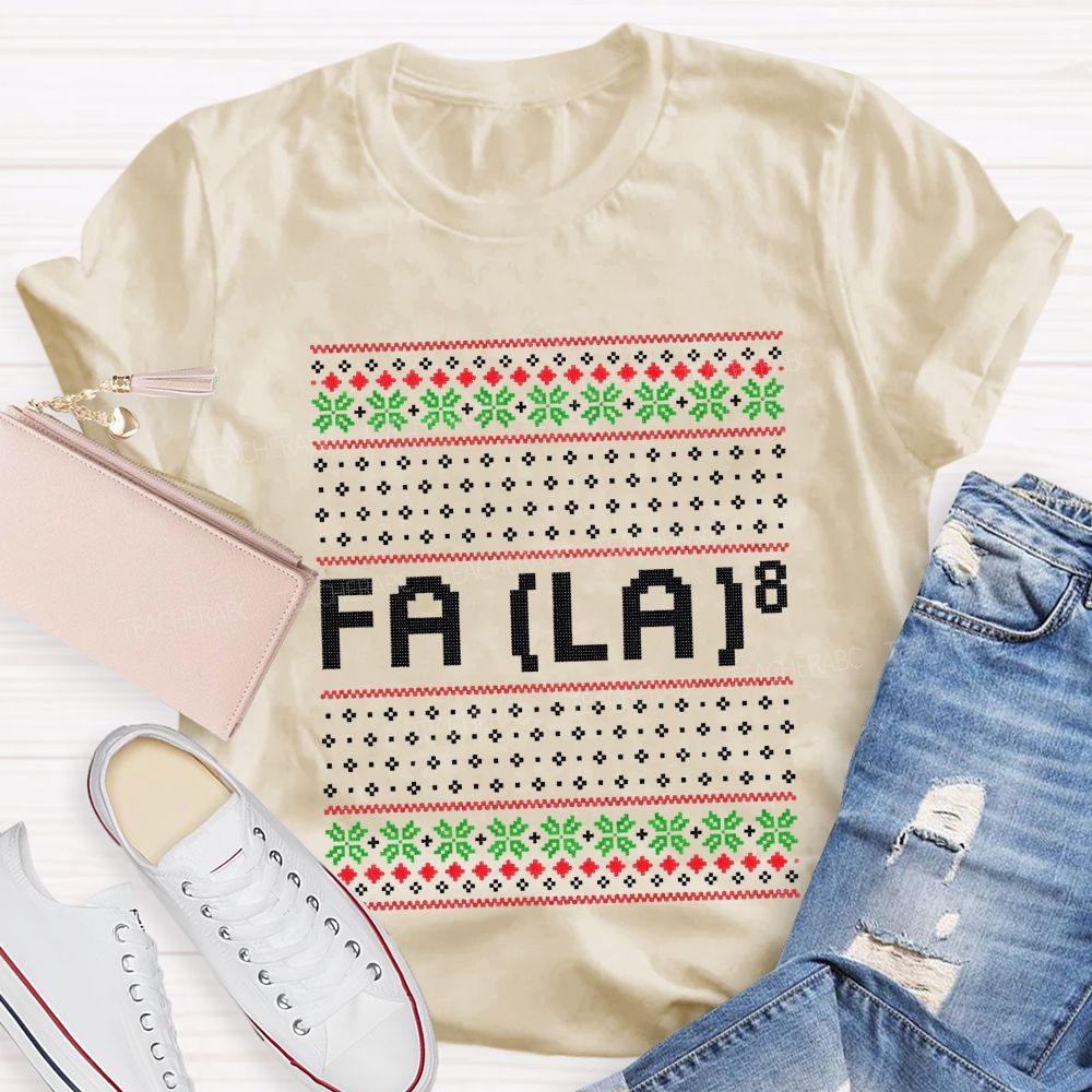 Math Teacher Christmas Mathematical Formulas Teacher T-shirt