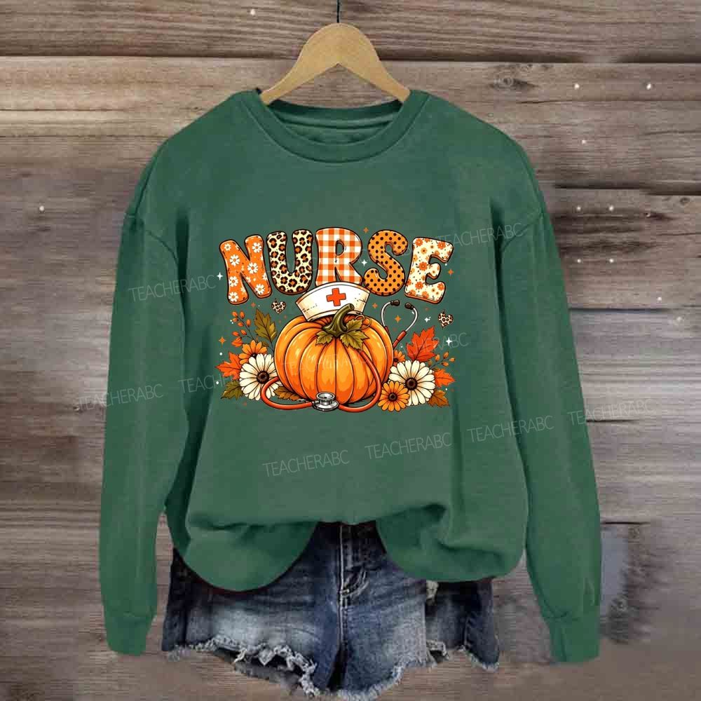 Fall Nurse Life Pumpkin Thanksgiving Sweatshirt