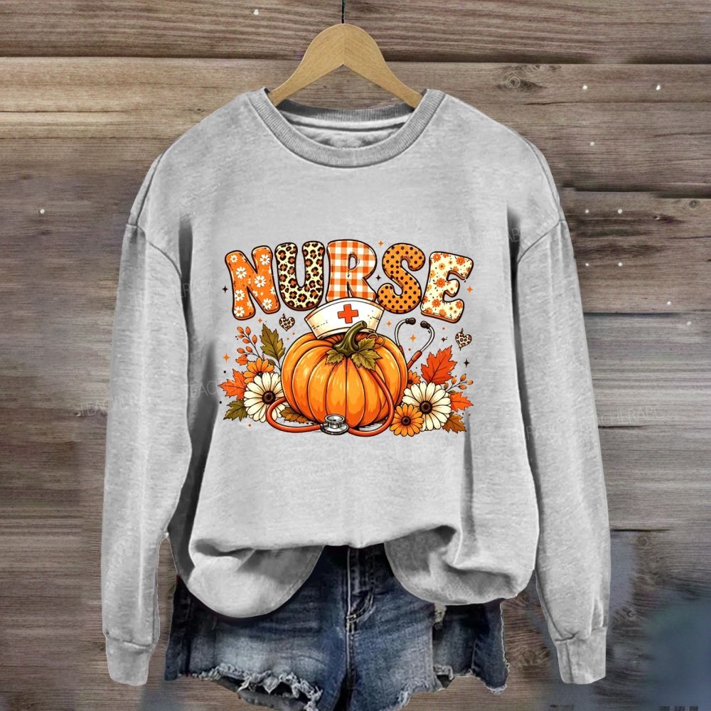 Fall Nurse Life Pumpkin Thanksgiving Sweatshirt