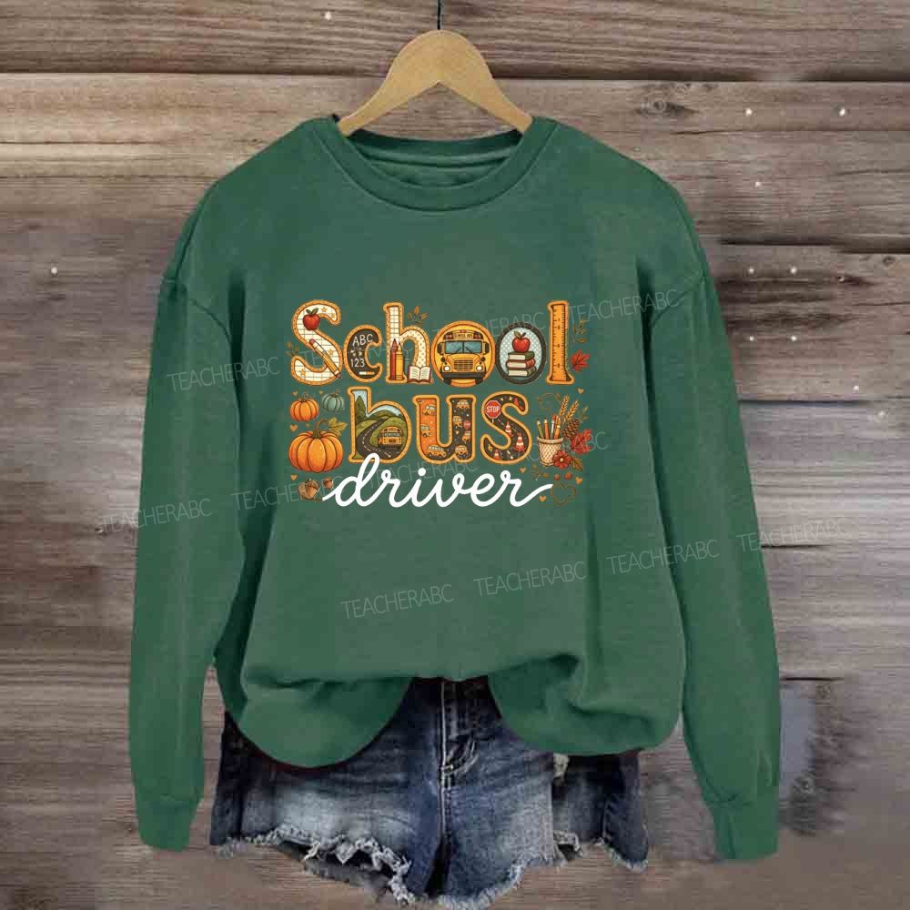 School Bus Driver Autumn Pumpkin Sweatshirt