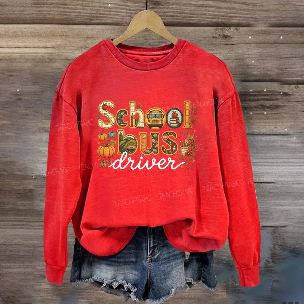 School Bus Driver Autumn Pumpkin Sweatshirt