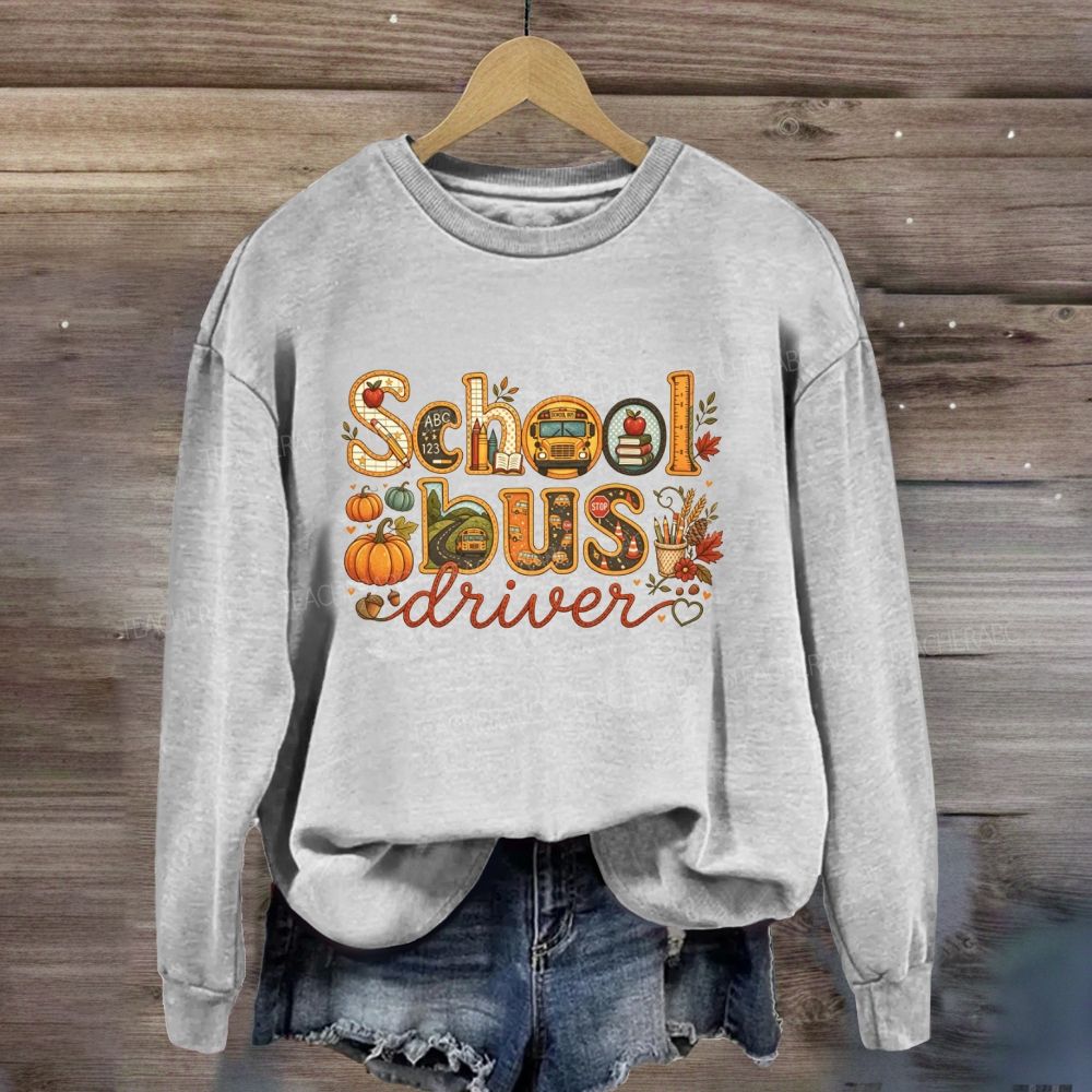 School Bus Driver Autumn Pumpkin Sweatshirt