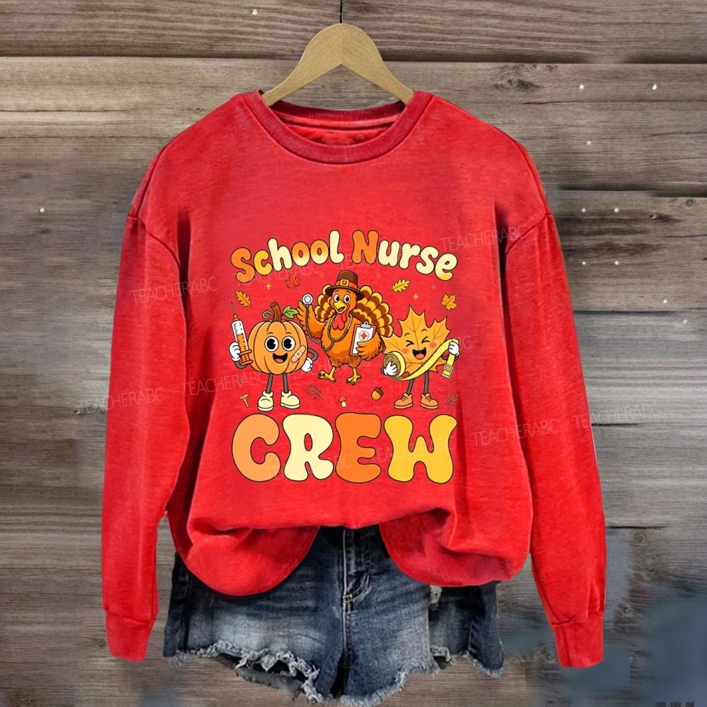 School Nurse Crew Fall Thanksgiving Sweatshirt