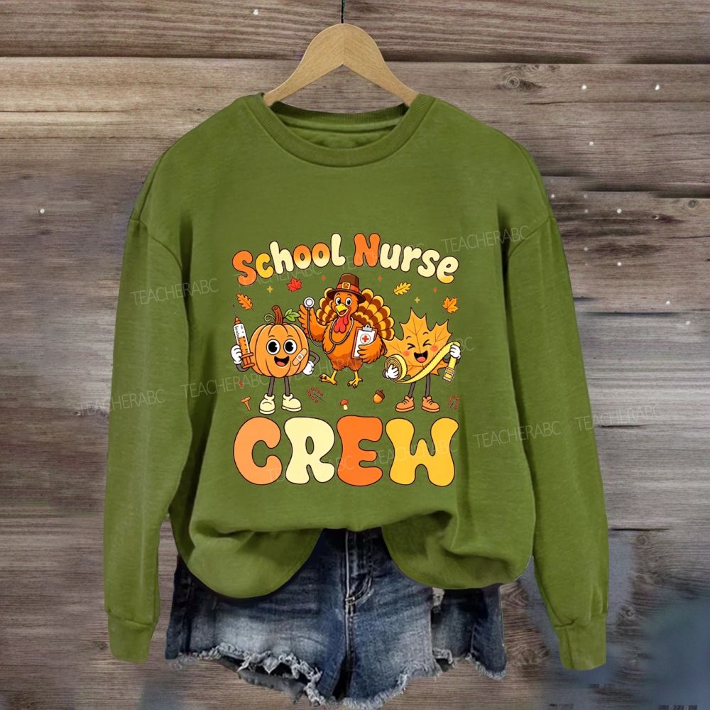 School Nurse Crew Fall Thanksgiving Sweatshirt
