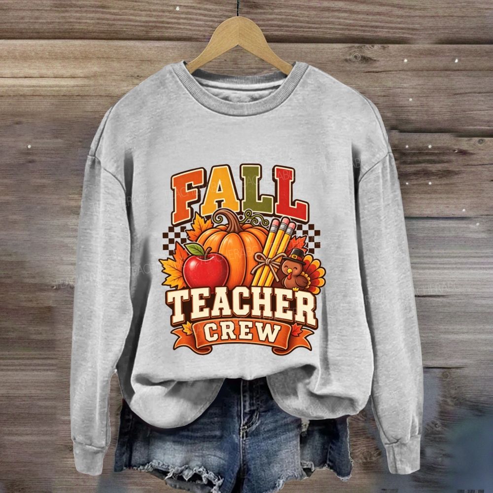 Autumn Teacher Crew Pumpkin Apple Turkey Sweatshirt