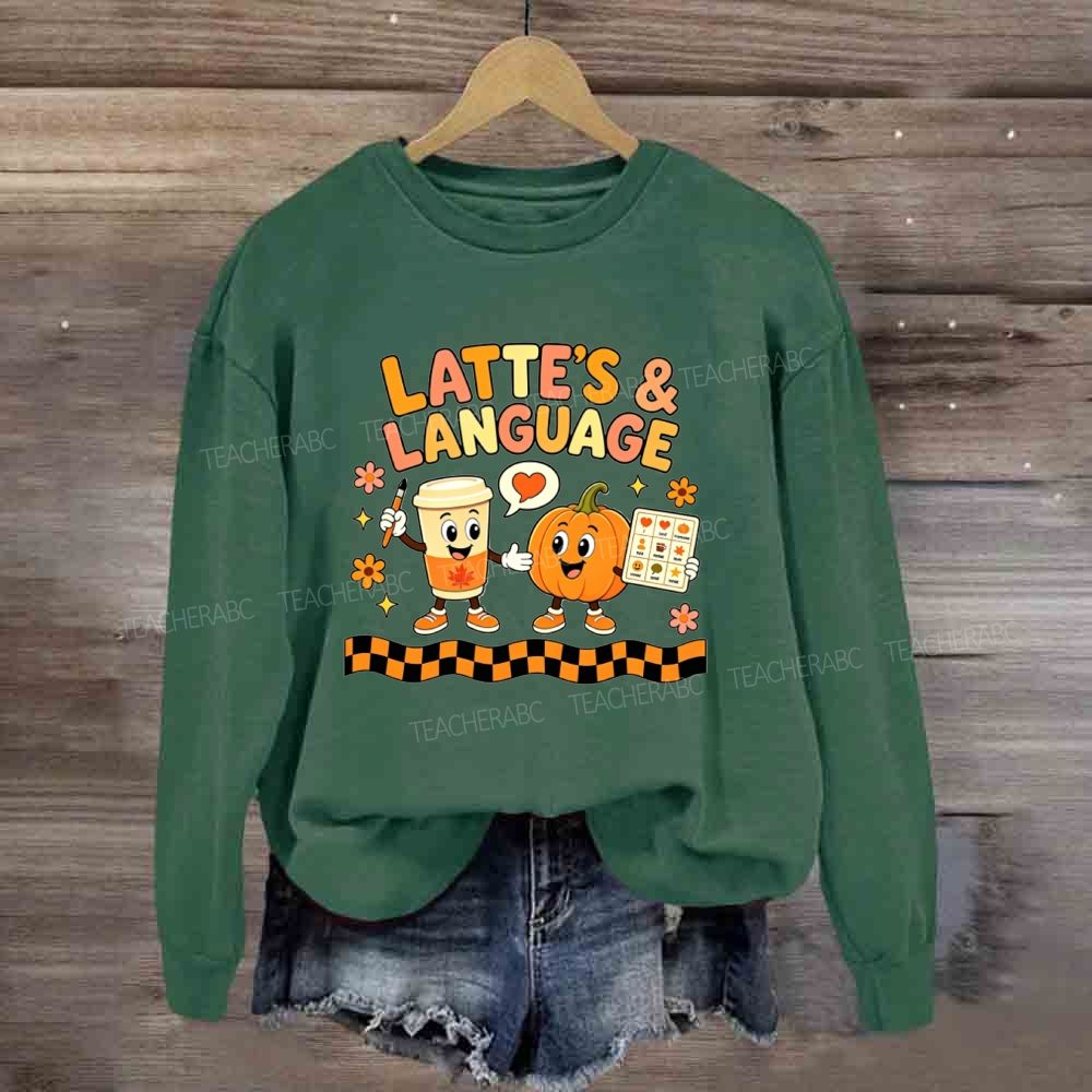 Pumpkin Lattes And Speech Language Therapy Sweatshirt