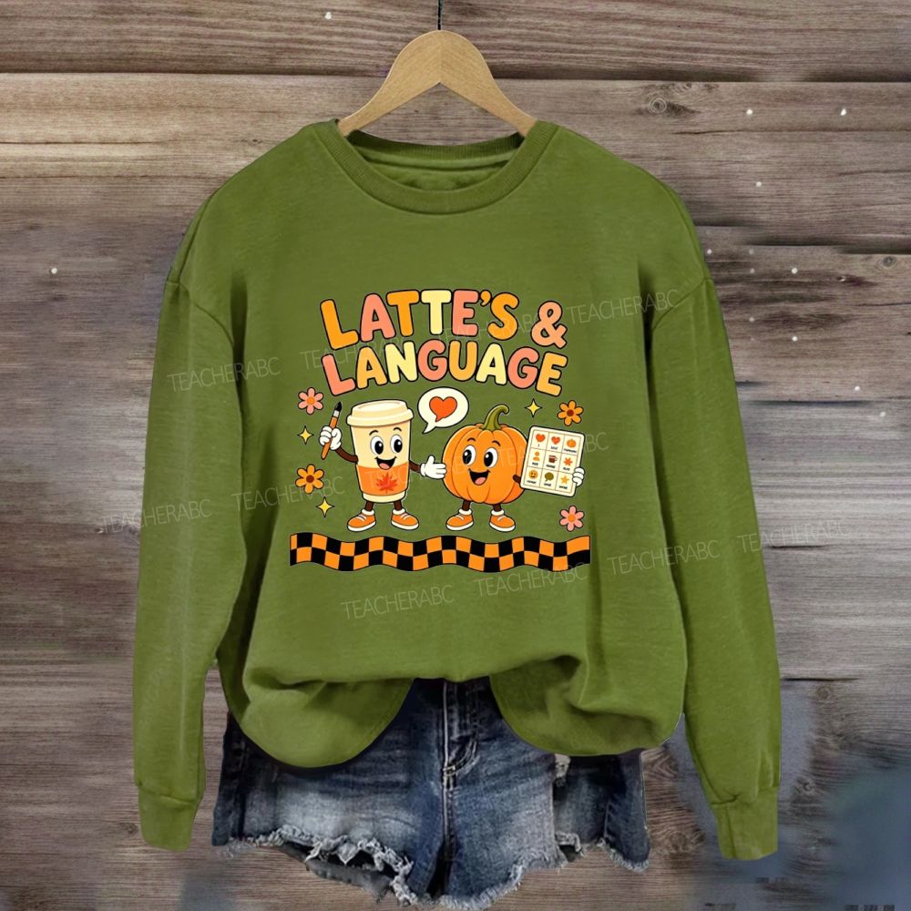 Pumpkin Lattes And Speech Language Therapy Sweatshirt