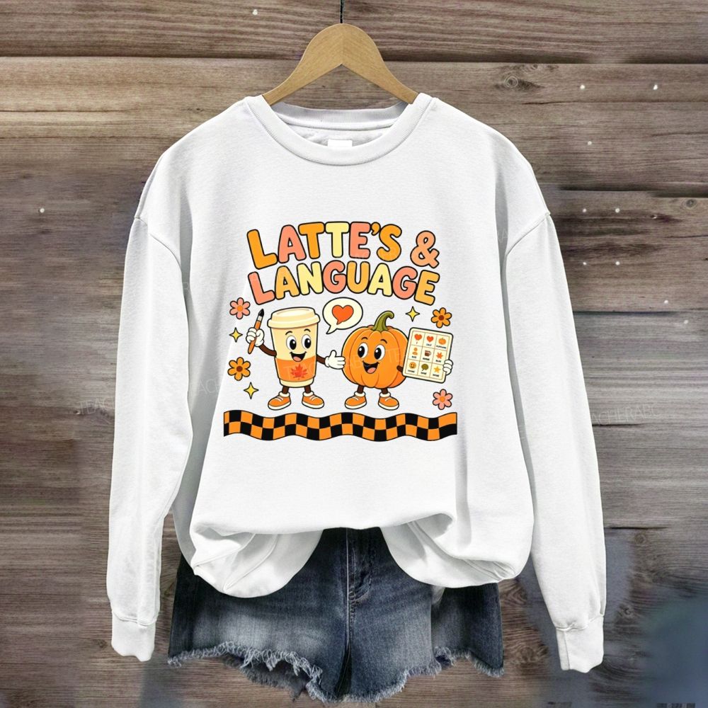 Pumpkin Lattes And Speech Language Therapy Sweatshirt
