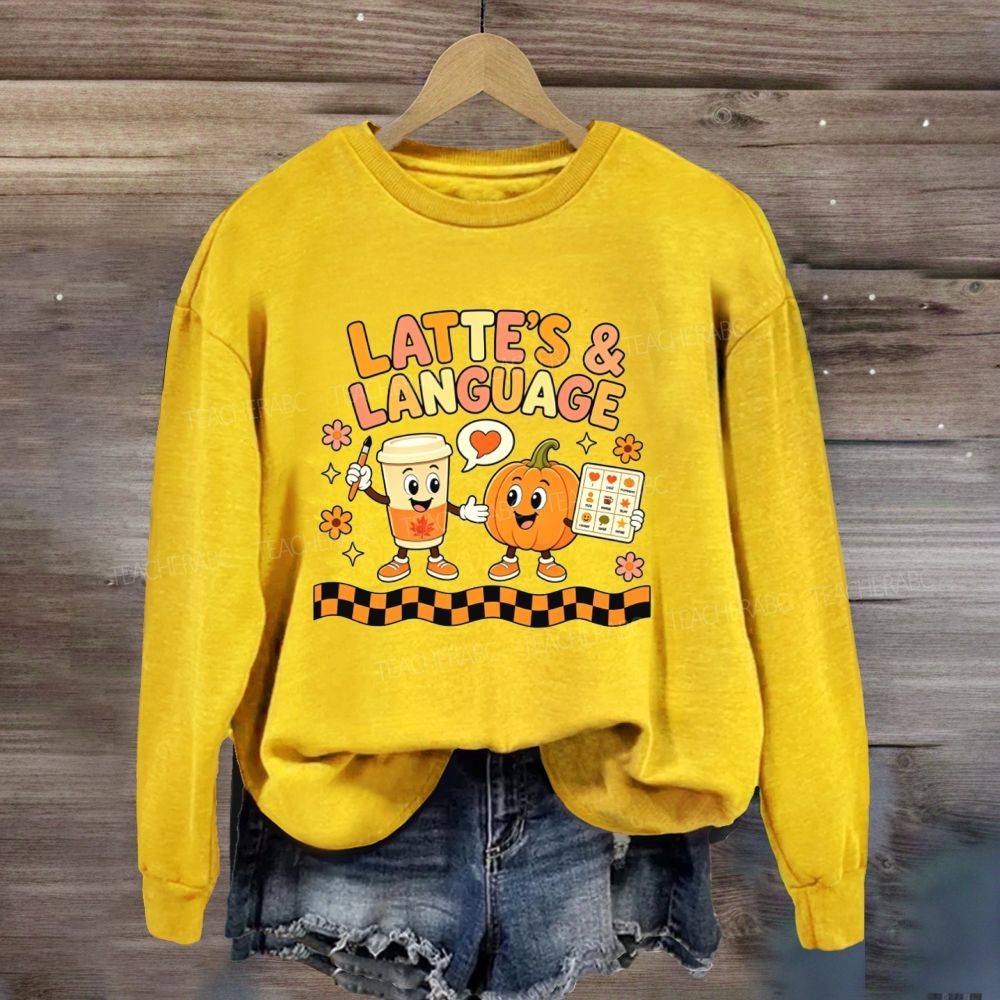 Pumpkin Lattes And Speech Language Therapy Sweatshirt