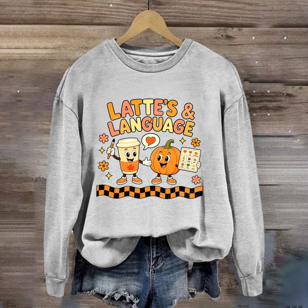 Pumpkin Lattes And Speech Language Therapy Sweatshirt
