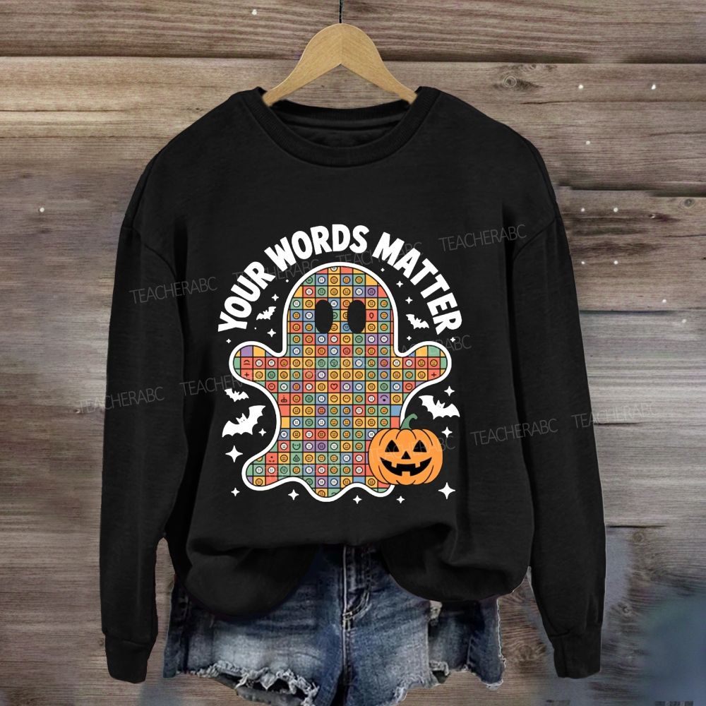 Your Words Matter Halloween Slp Sweatshirt