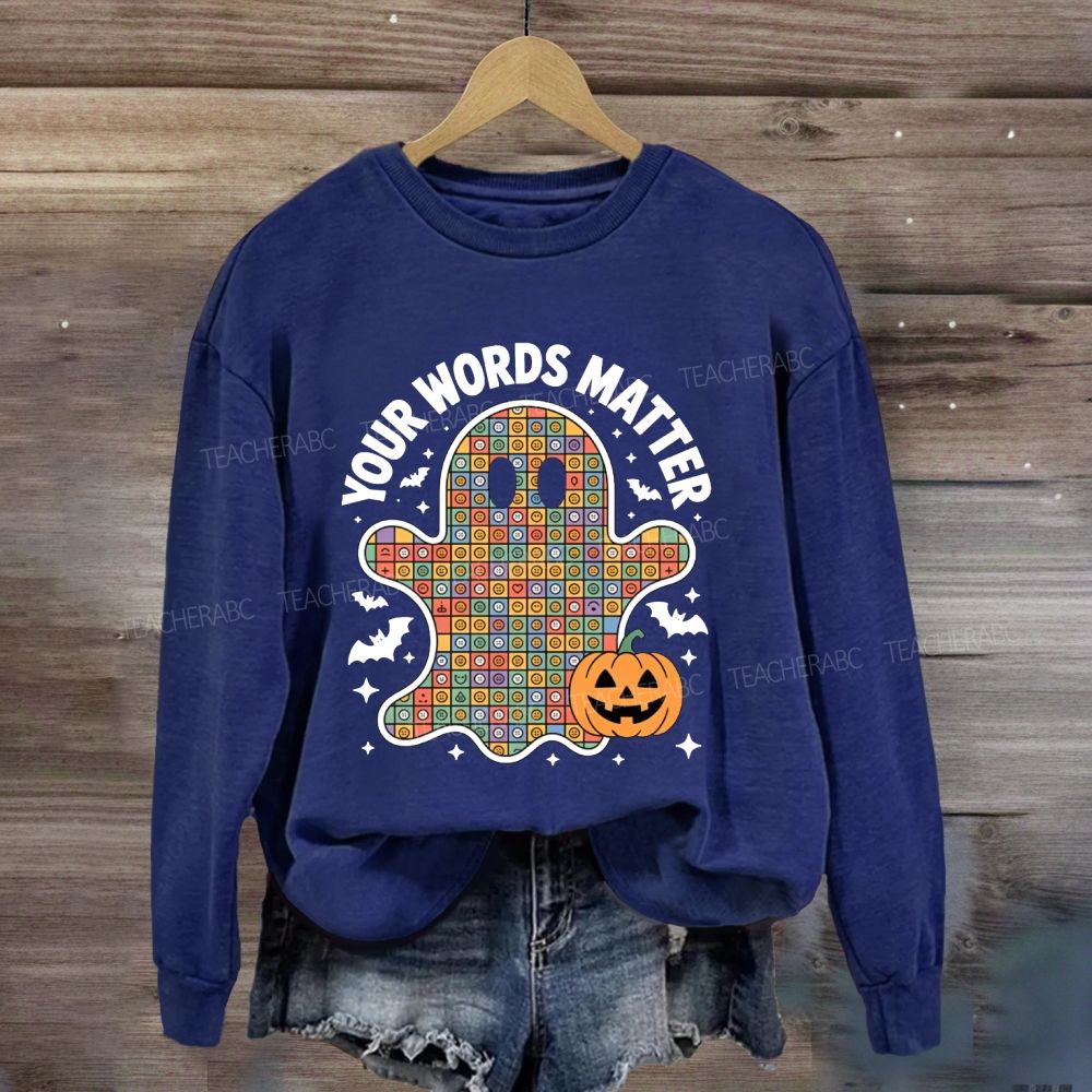 Your Words Matter Halloween Slp Sweatshirt