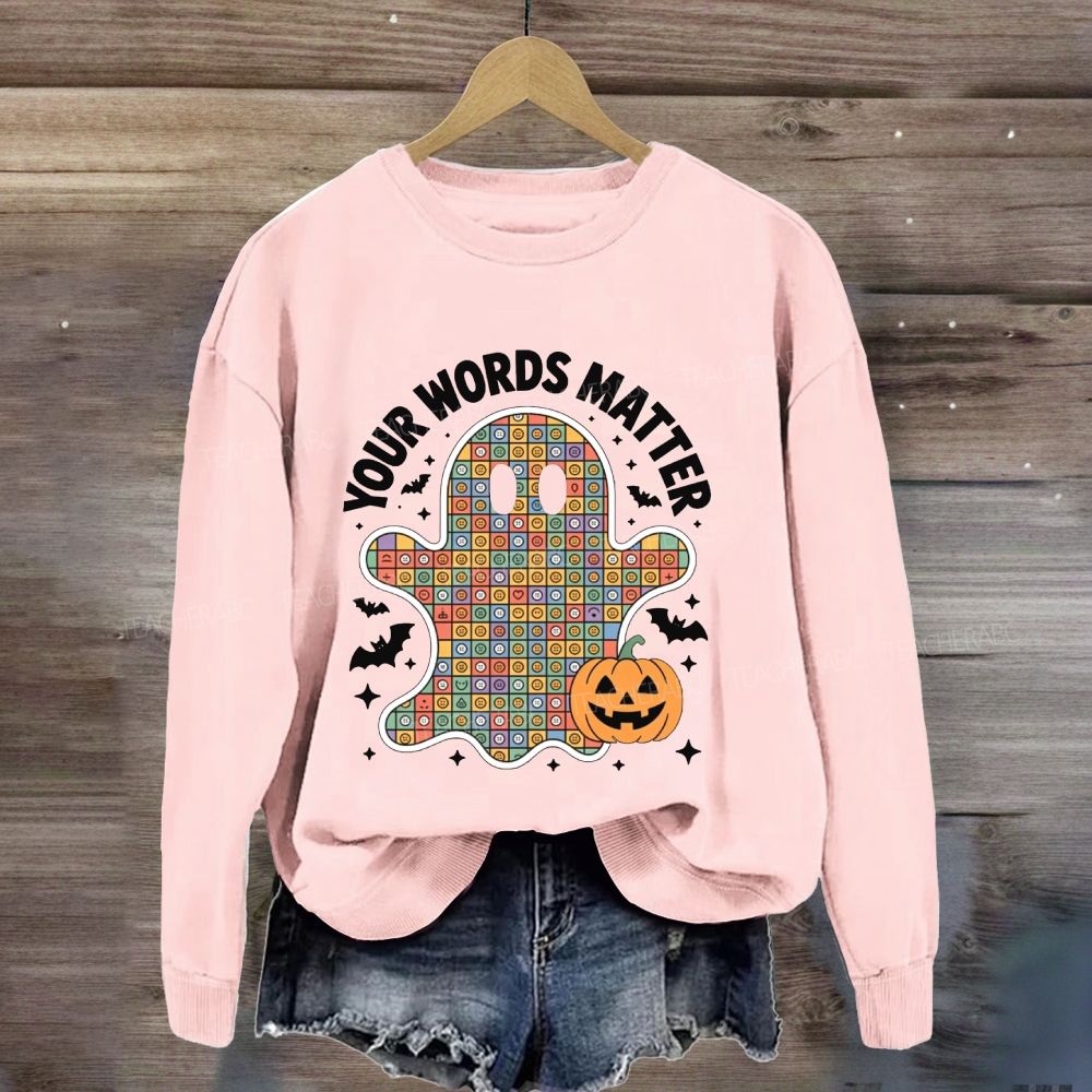 Your Words Matter Halloween Slp Sweatshirt