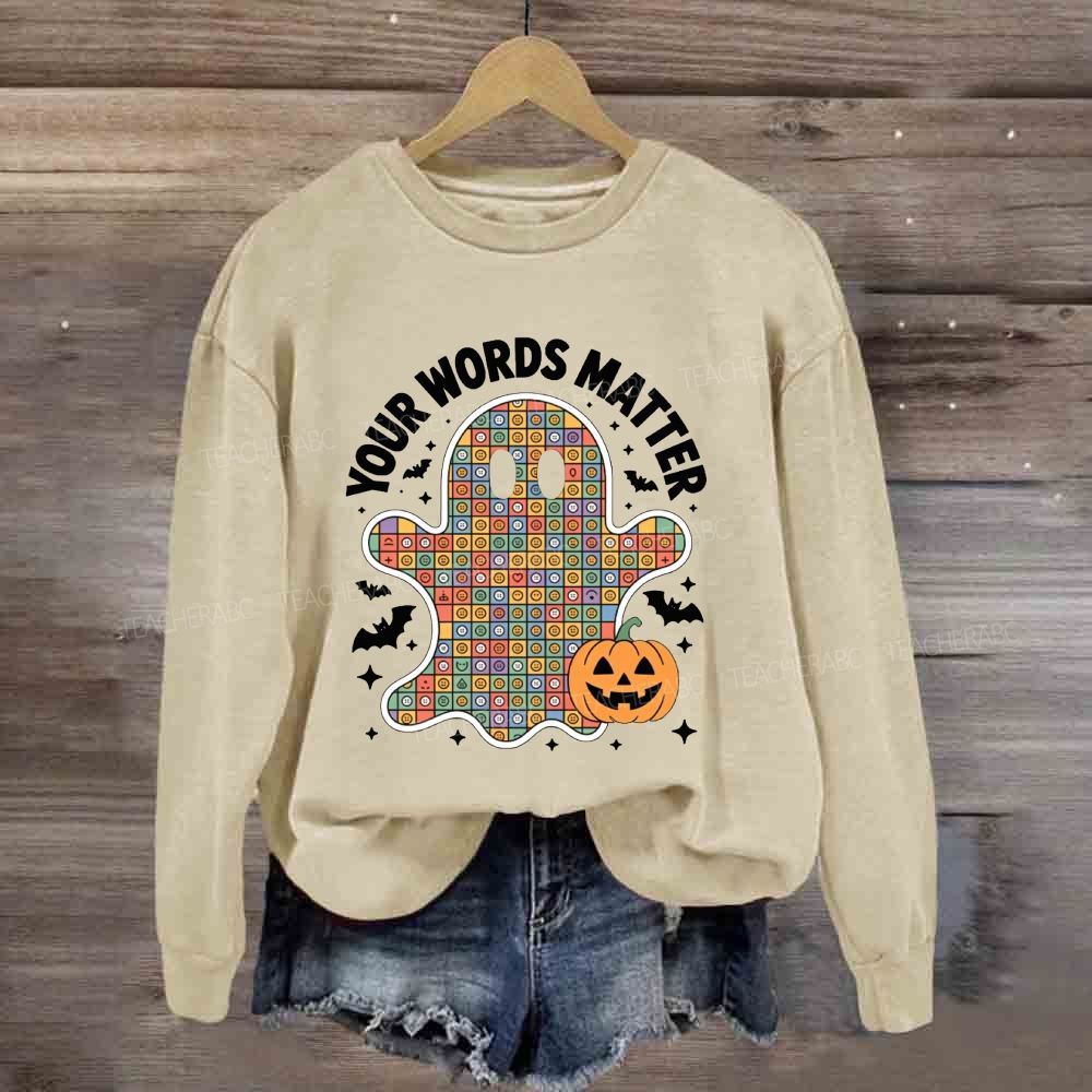 Your Words Matter Halloween Slp Sweatshirt