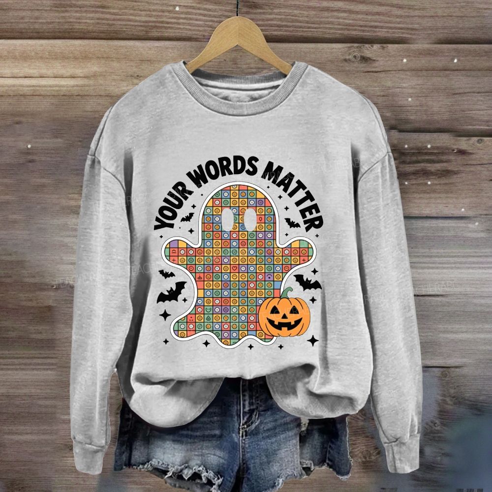 Your Words Matter Halloween Slp Sweatshirt