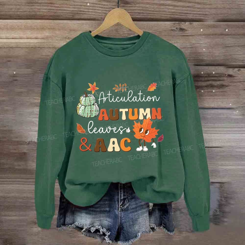 Articulation Autumn Leaves And Aac Fall Slp Sweatshirt