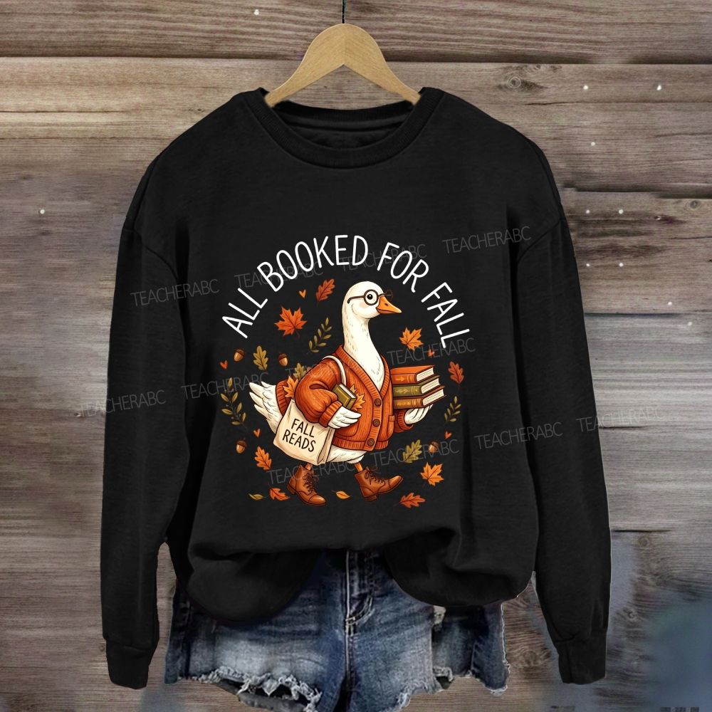 All Booked For Fall Bookish Goose Sweatshirt