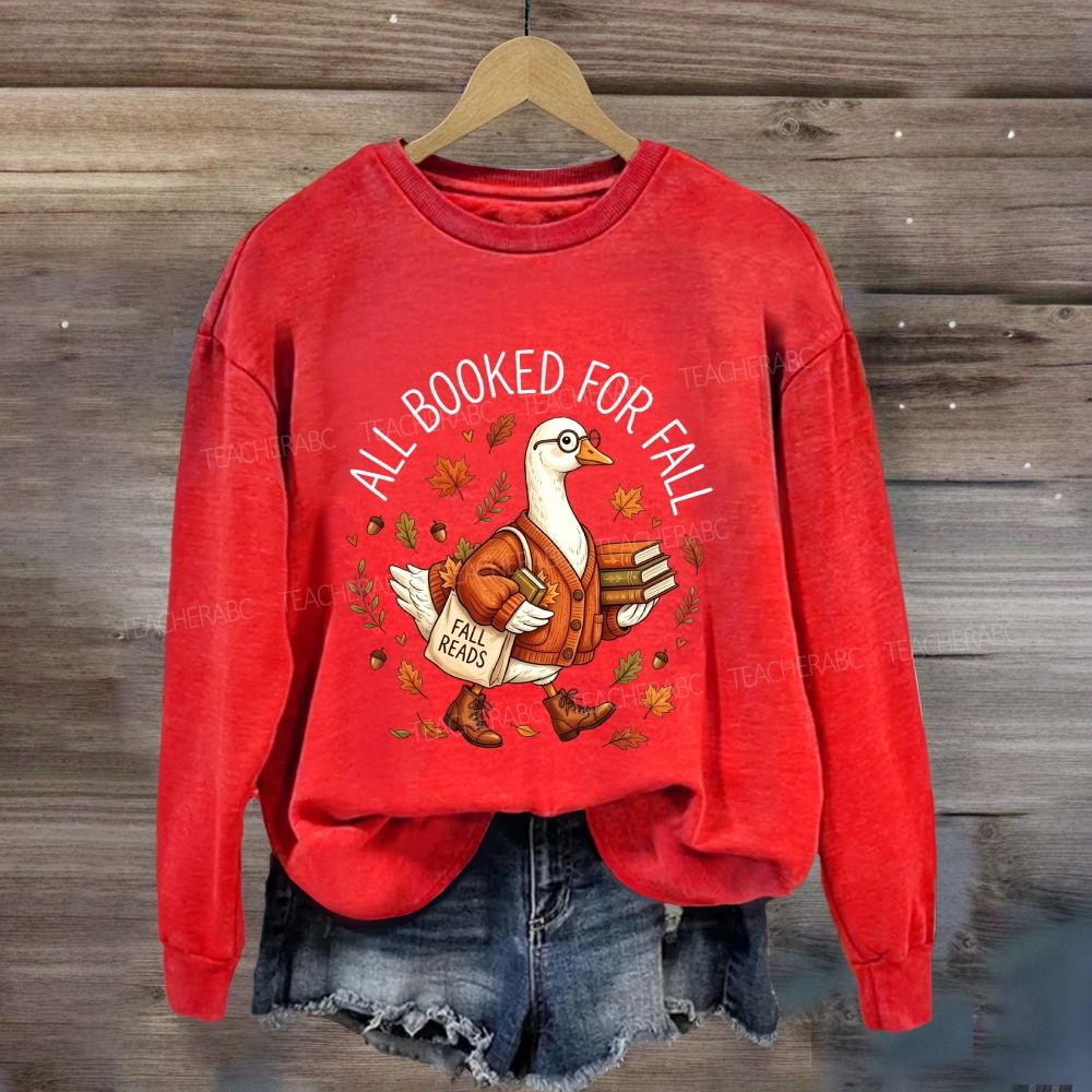 All Booked For Fall Bookish Goose Sweatshirt