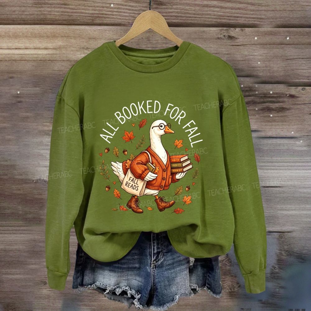 All Booked For Fall Bookish Goose Sweatshirt