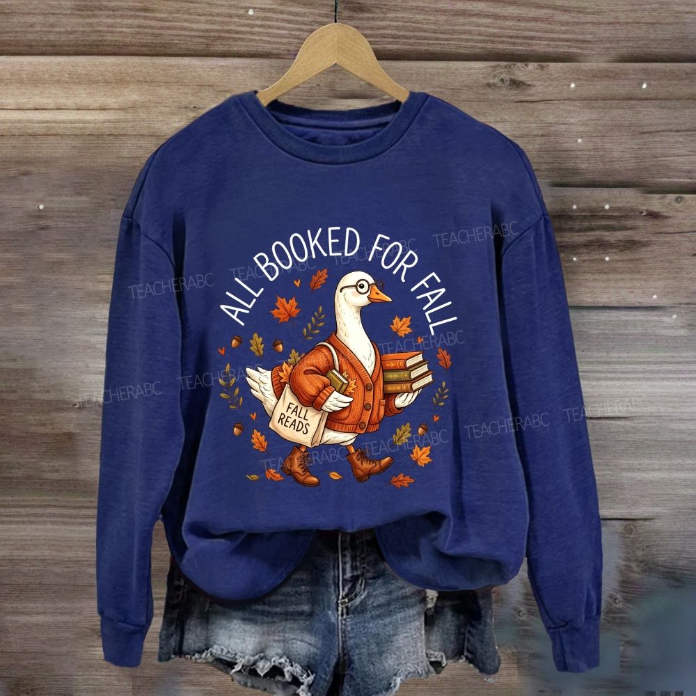 All Booked For Fall Bookish Goose Sweatshirt