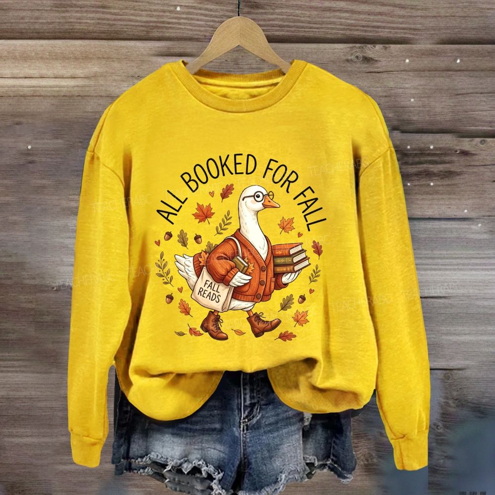 All Booked For Fall Bookish Goose Sweatshirt