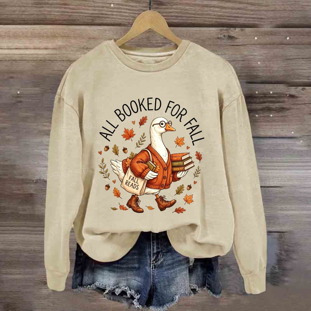 All Booked For Fall Bookish Goose Sweatshirt
