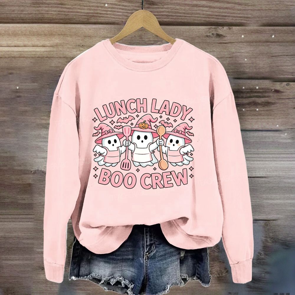 Lunch Lady Boo Crew Halloween Sweatshirt