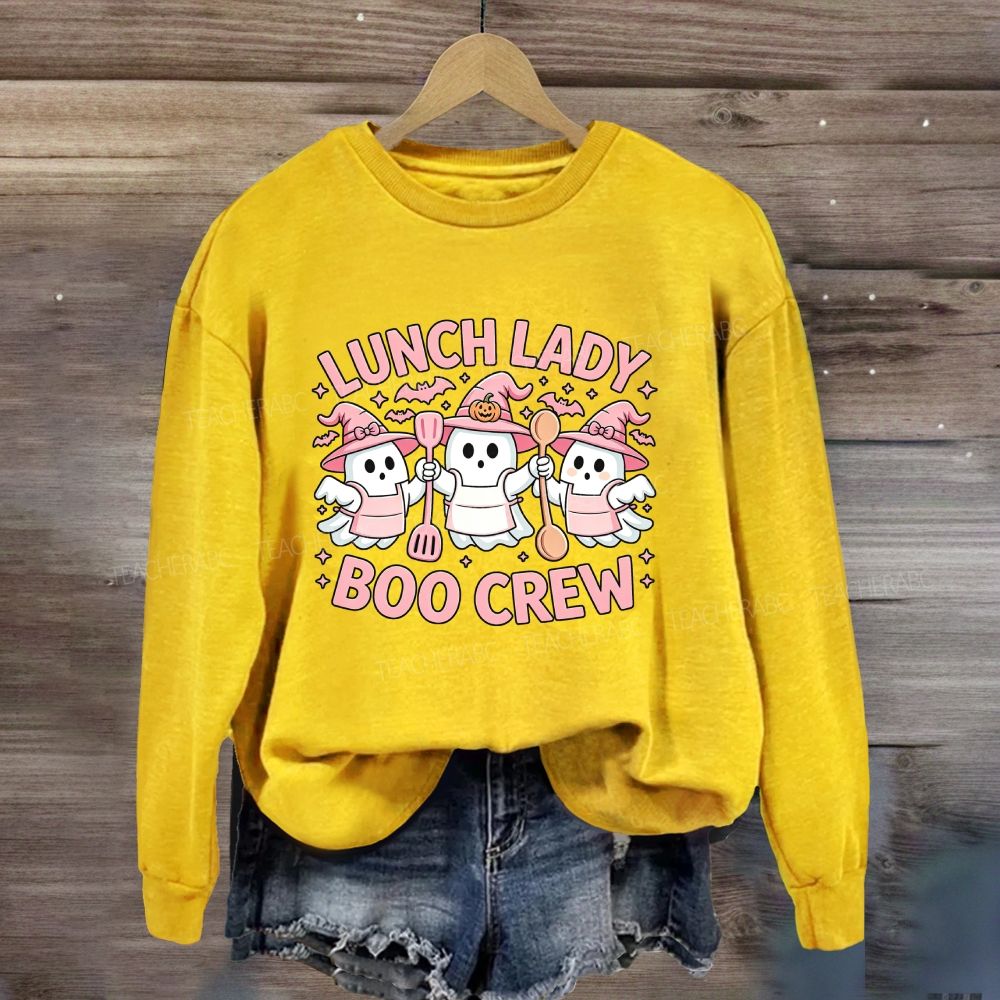 Lunch Lady Boo Crew Halloween Sweatshirt