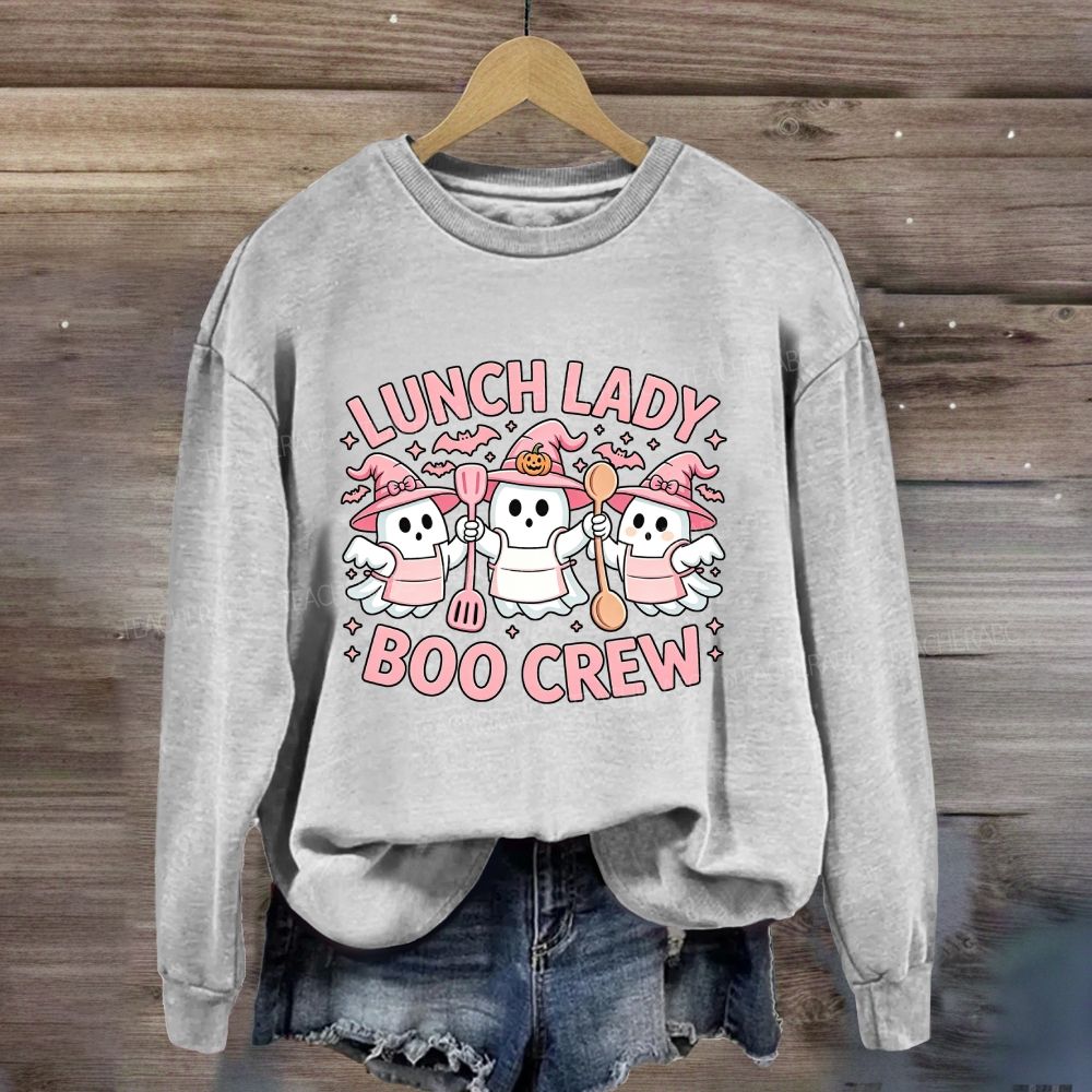 Lunch Lady Boo Crew Halloween Sweatshirt