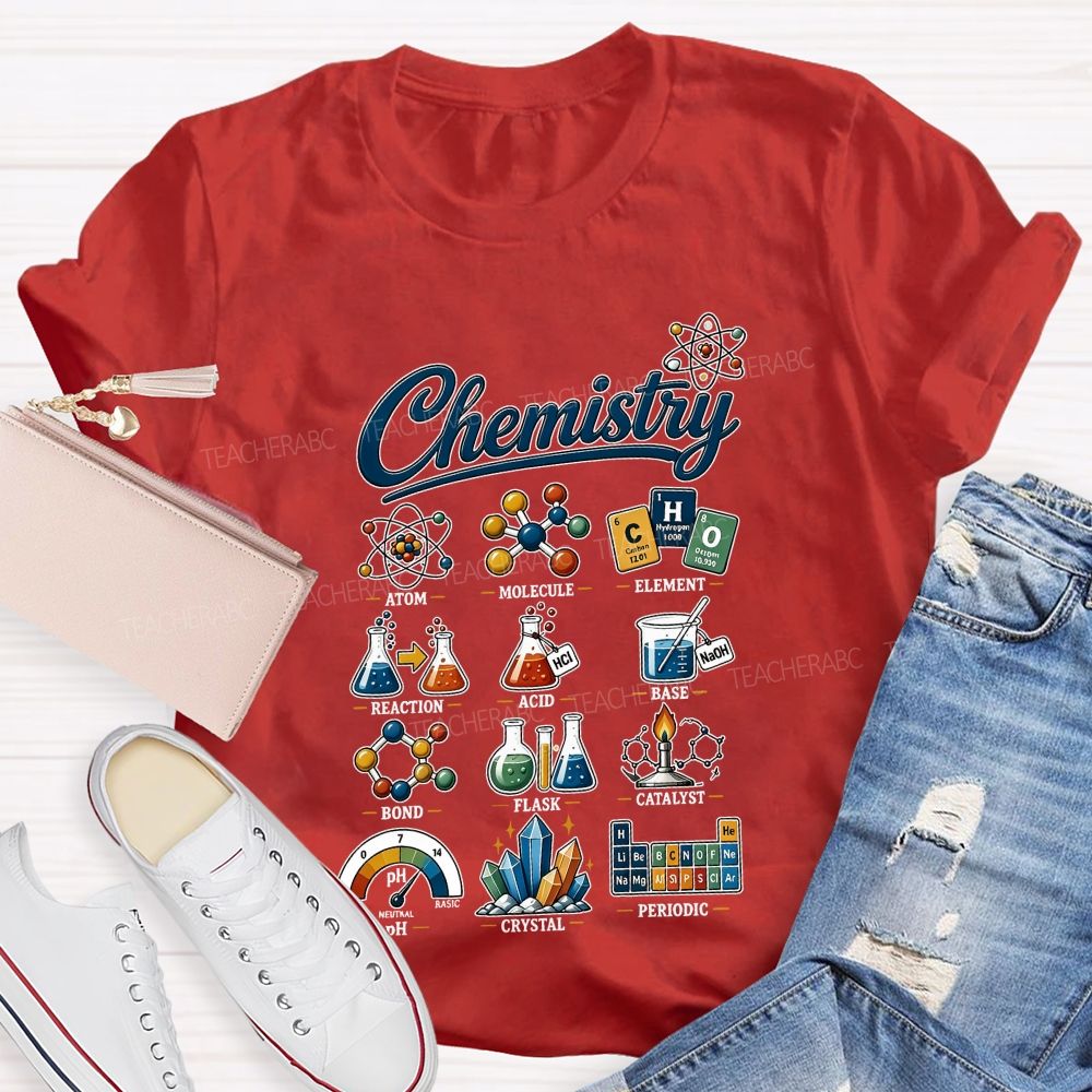 The Wonderful World of Chemistry Teacher T-shirt