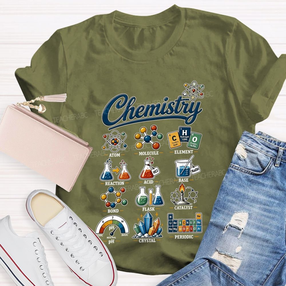The Wonderful World of Chemistry Teacher T-shirt