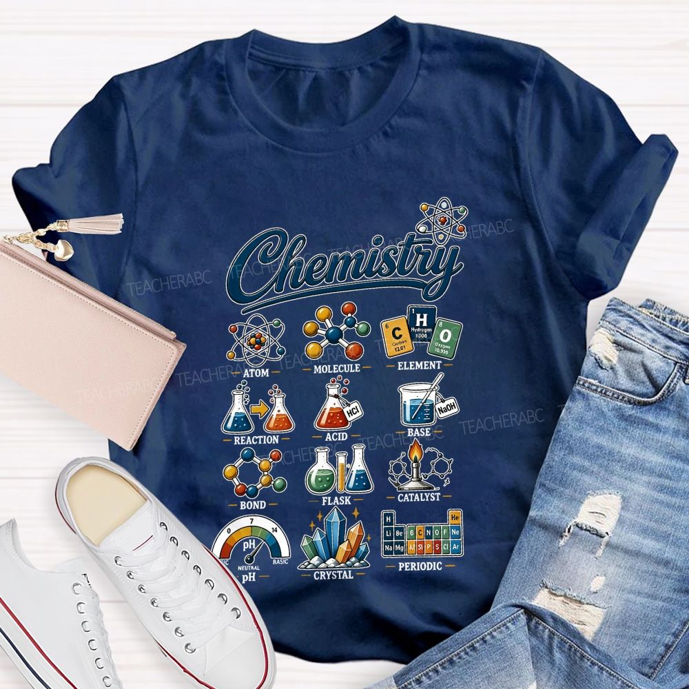 The Wonderful World of Chemistry Teacher T-shirt