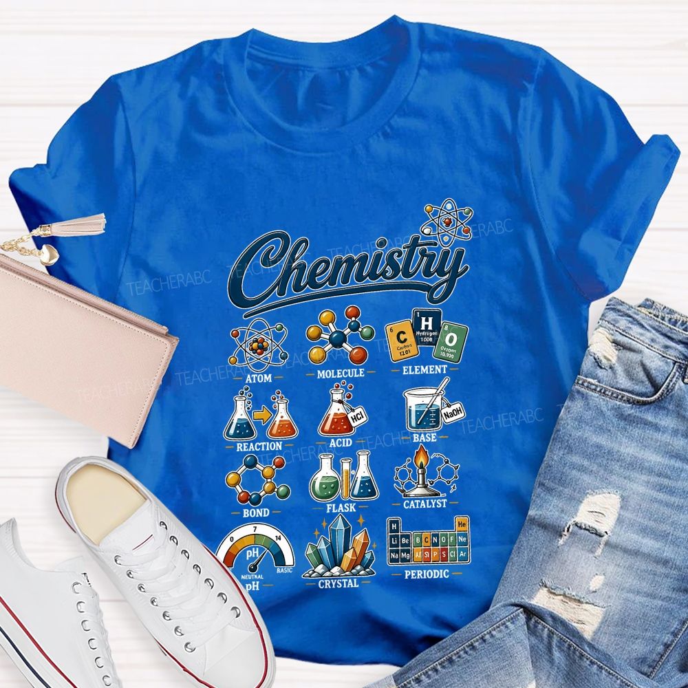 The Wonderful World of Chemistry Teacher T-shirt