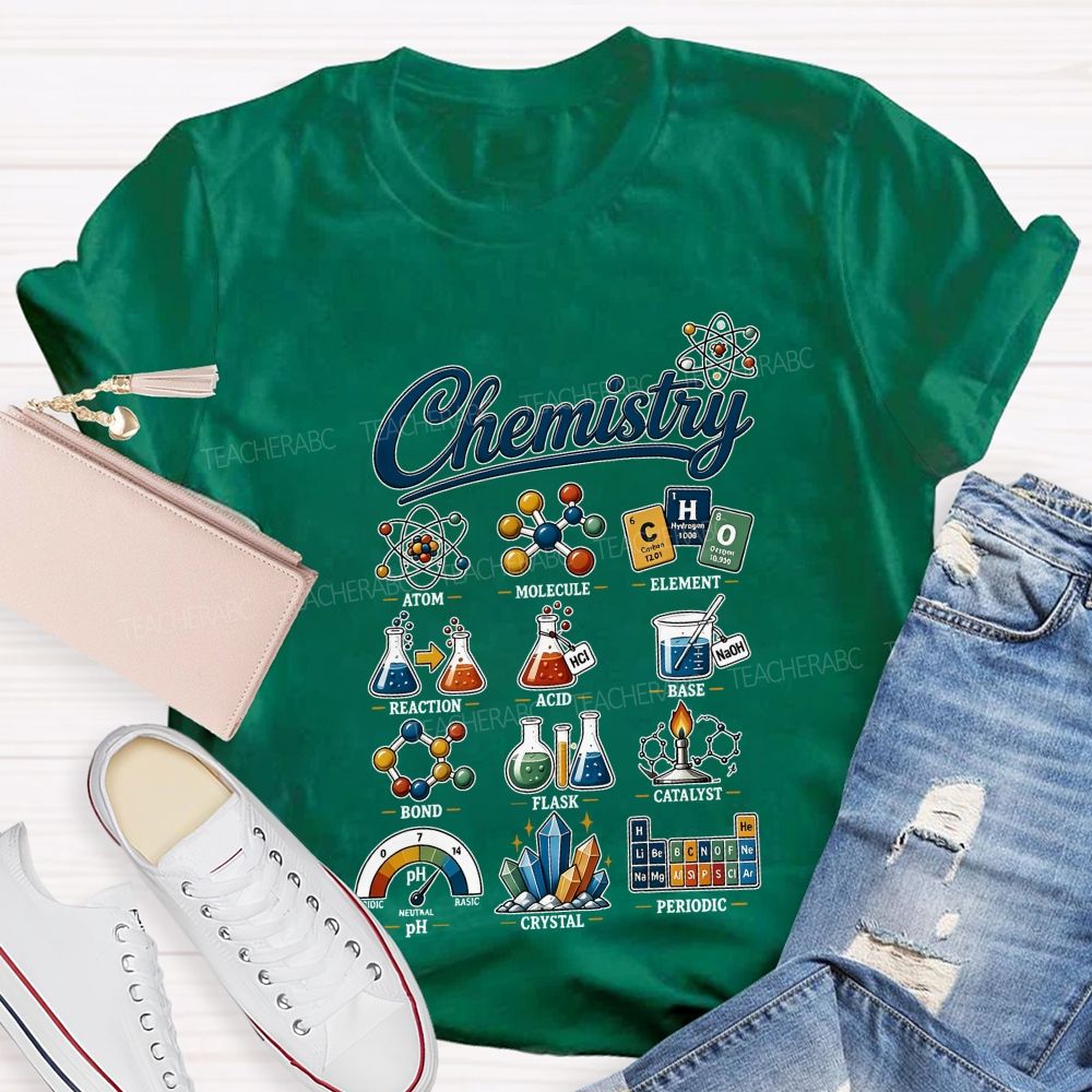 The Wonderful World of Chemistry Teacher T-shirt