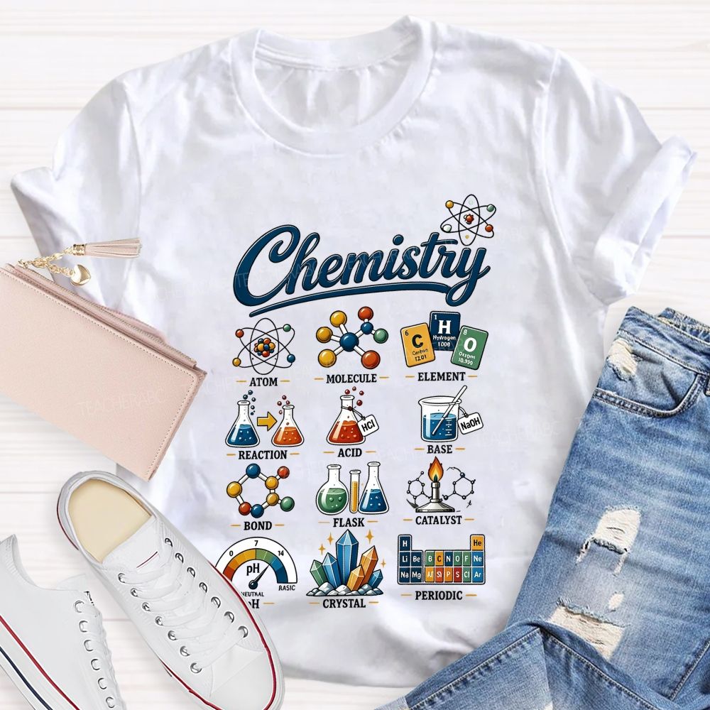 The Wonderful World of Chemistry Teacher T-shirt