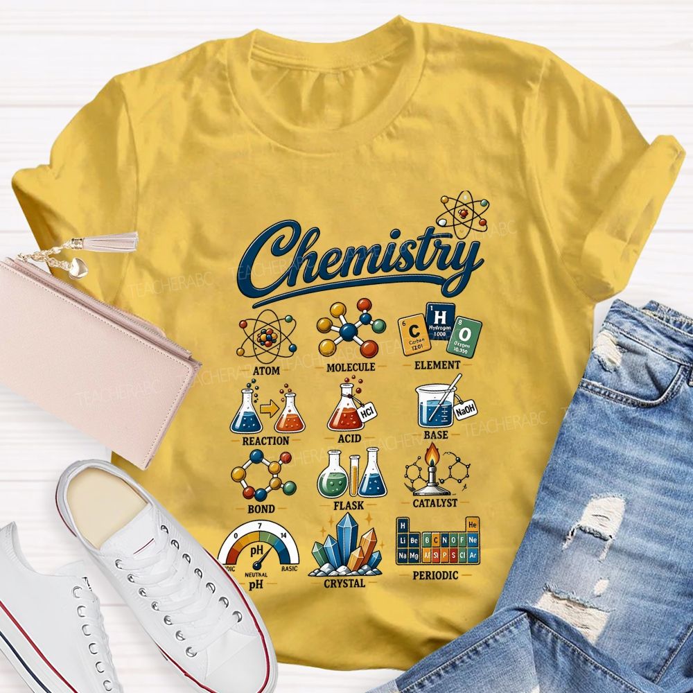 The Wonderful World of Chemistry Teacher T-shirt