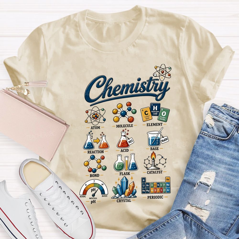 The Wonderful World of Chemistry Teacher T-shirt