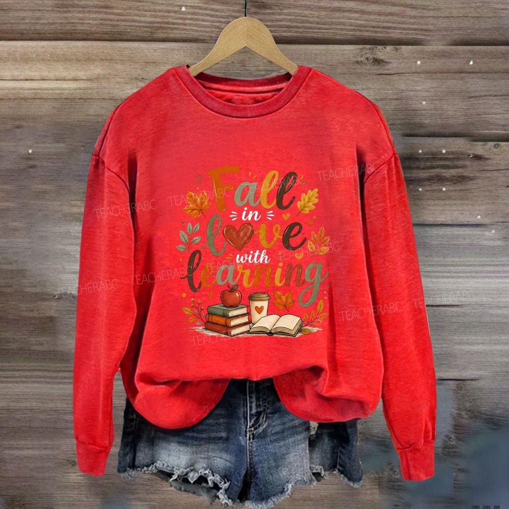 Fall In Love With Learning Books Coffee Cozy Season Sweatshirt