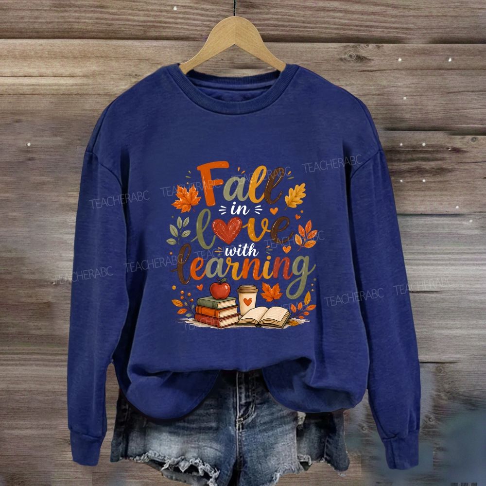 Fall In Love With Learning Books Coffee Cozy Season Sweatshirt