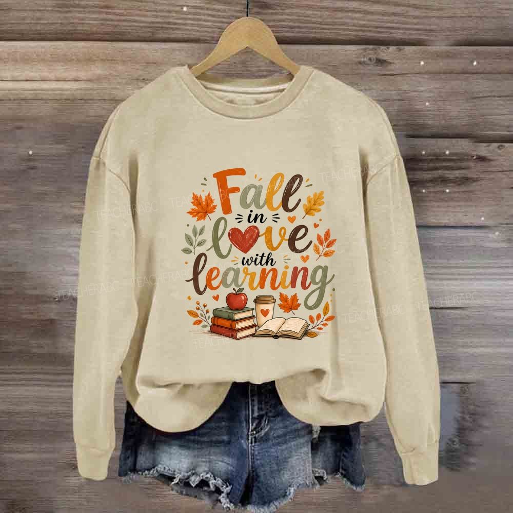 Fall In Love With Learning Books Coffee Cozy Season Sweatshirt