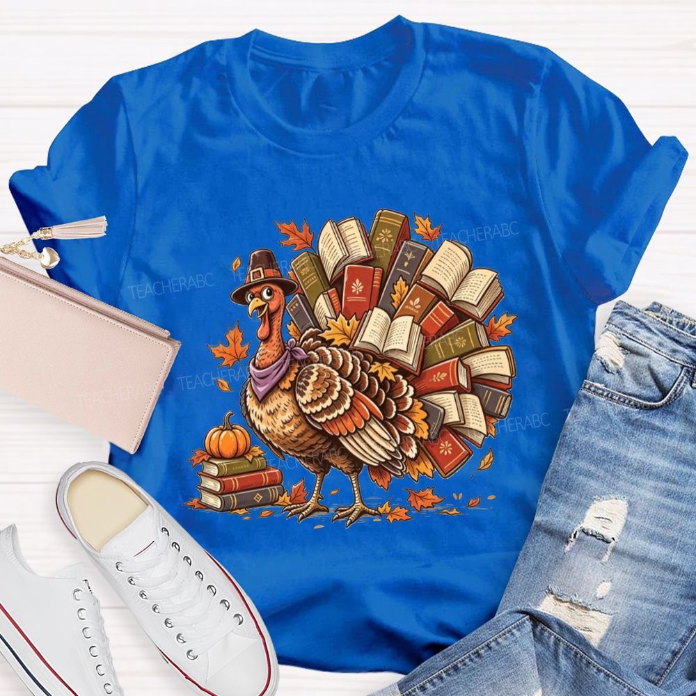 Turkey Full Of Books This Thanksgiving Teacher T-shirt
