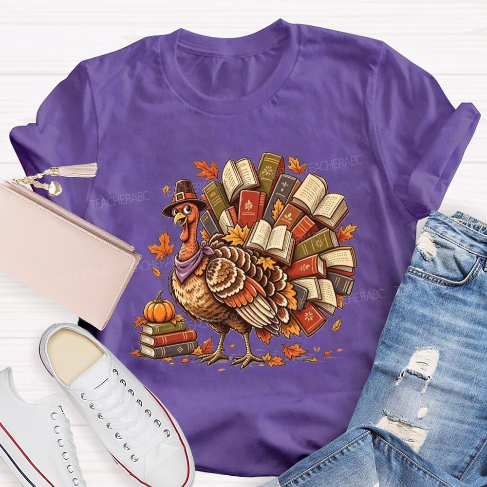 Turkey Full Of Books This Thanksgiving Teacher T-shirt