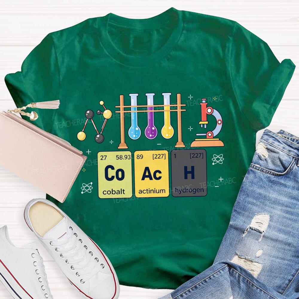 Periodic Table Coach Science Humor Teacher T-shirt