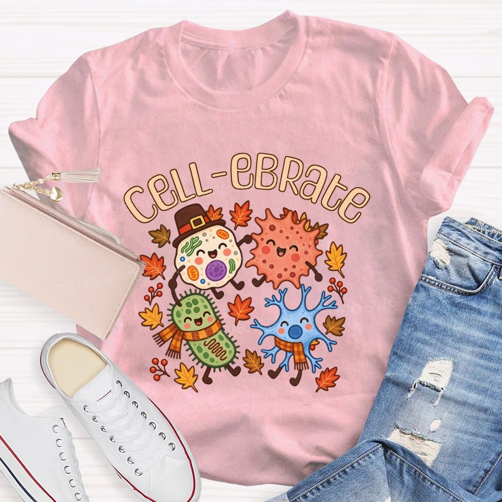 Cell-ebrate Fall Vibe Science Teacher T-shirt