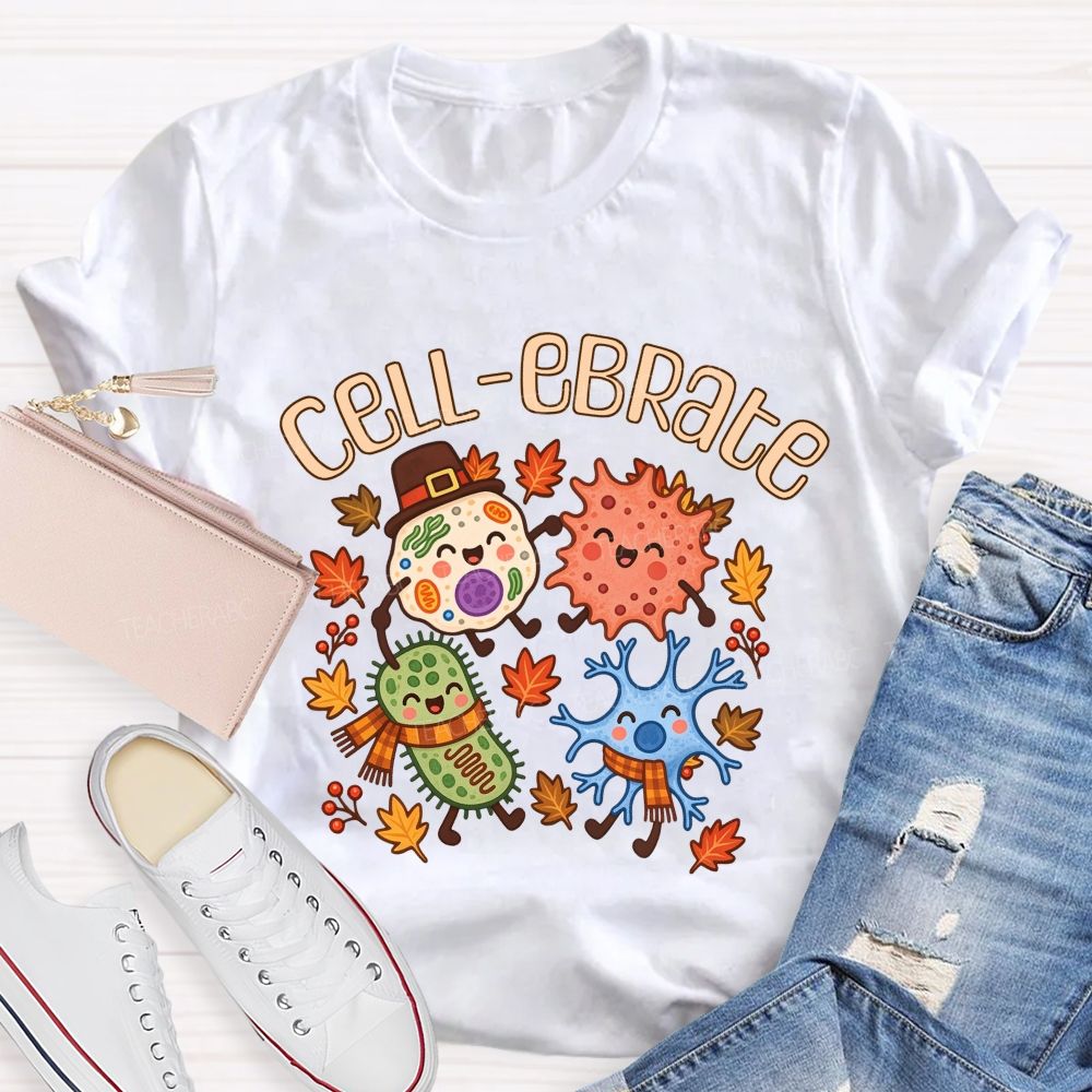Cell-ebrate Fall Vibe Science Teacher T-shirt