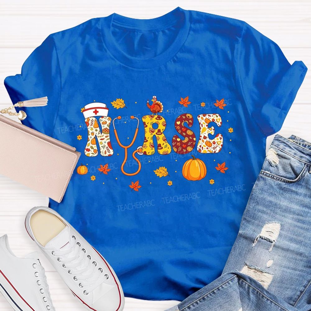 Turkey Nurse Autumn Vibes T-shirt
