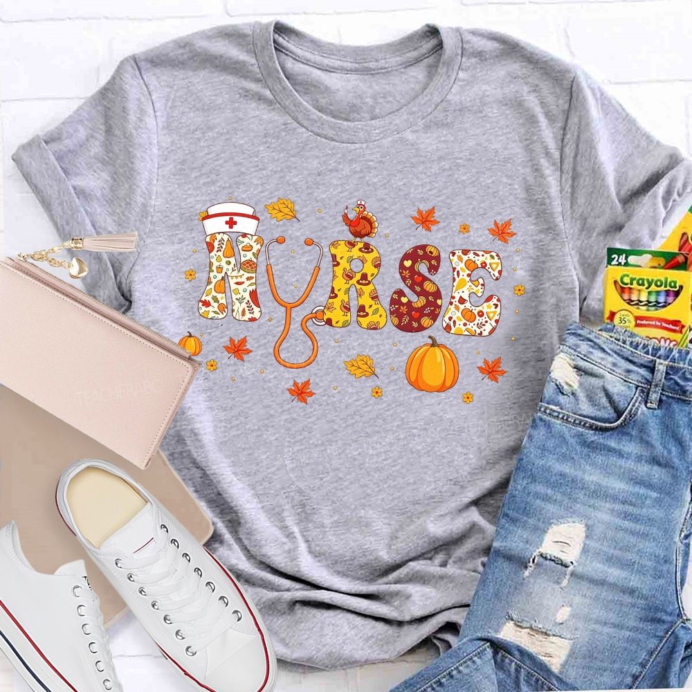 Turkey Nurse Autumn Vibes T-shirt