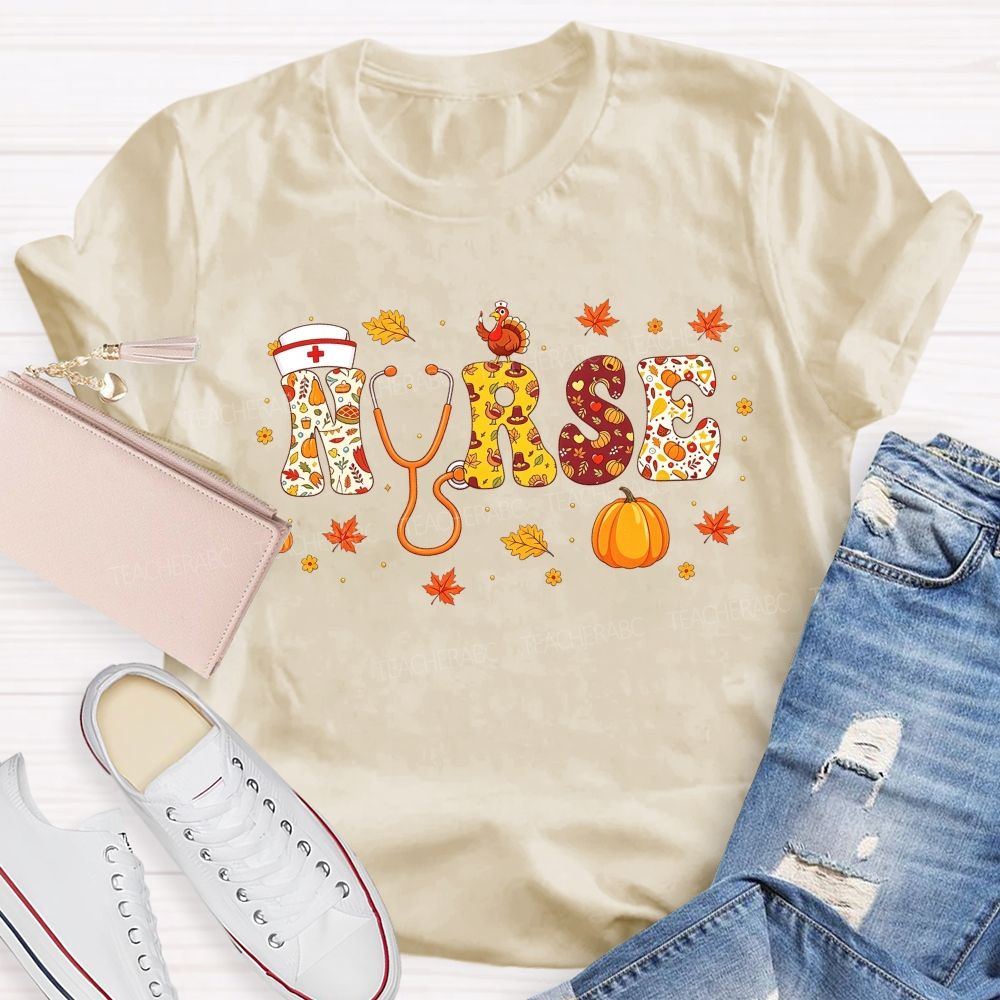 Turkey Nurse Autumn Vibes T-shirt