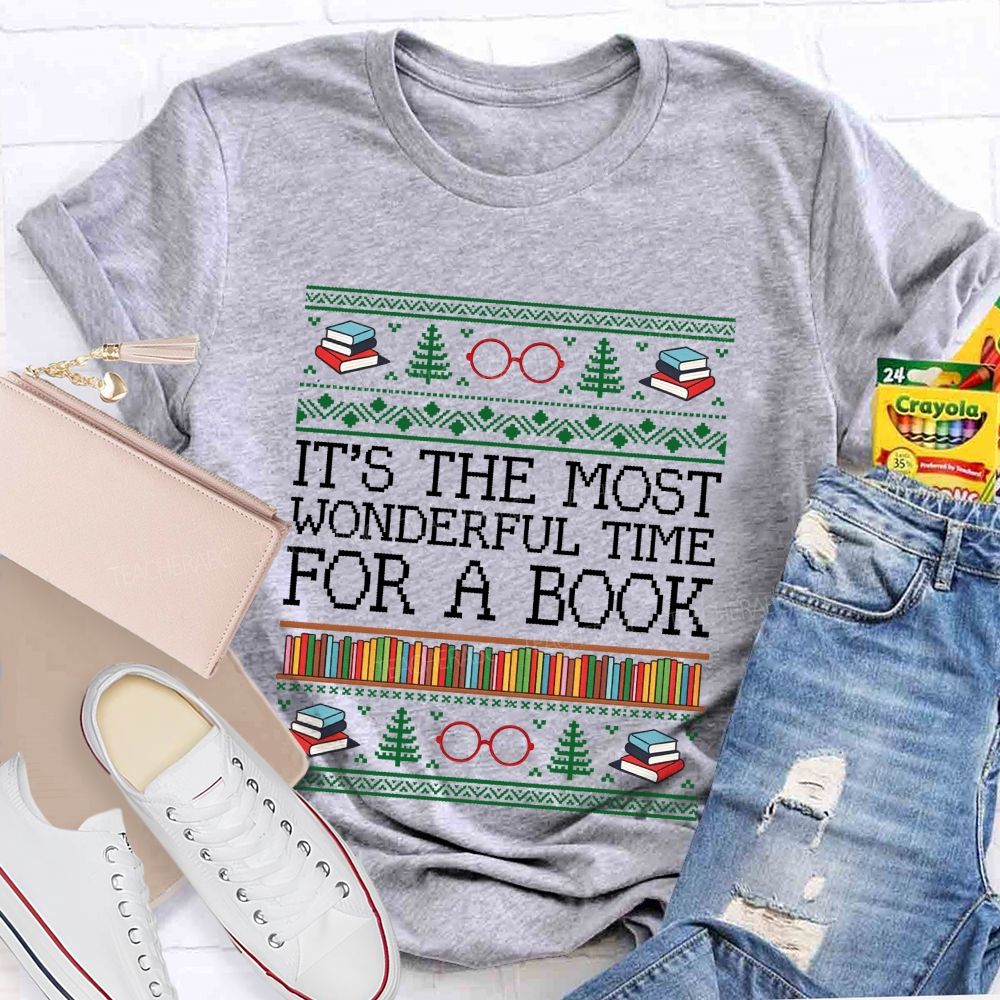 It'S The Most Wonderful Time For A Book Teacher T-shirt