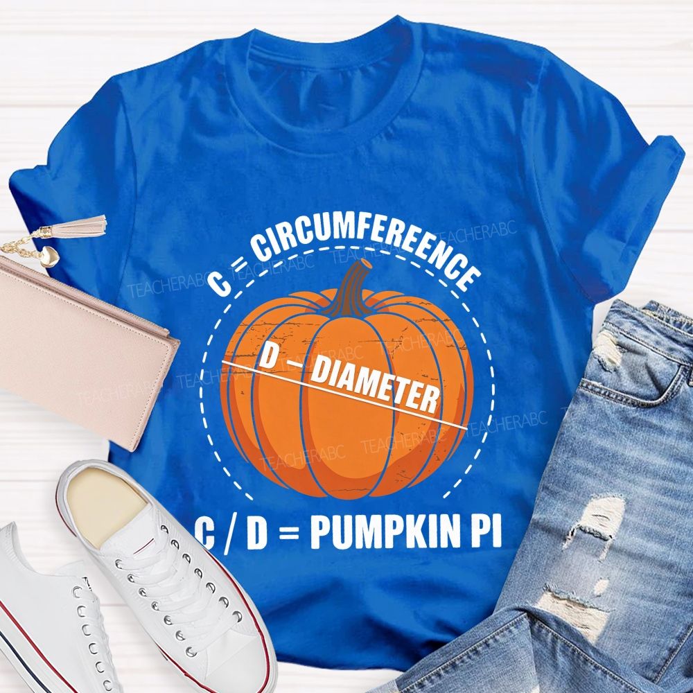 Thanksgiving Pumpkin Pi Math Teacher T-shirt